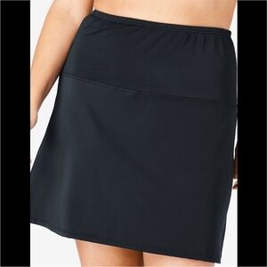 NWT Swimsuits For All Black Swim Skirt
